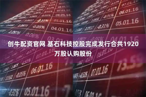 创牛配资官网 基石科技控股完成发行合共1920万股认购股份