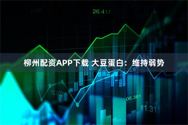 柳州配资APP下载 大豆蛋白：维持弱势