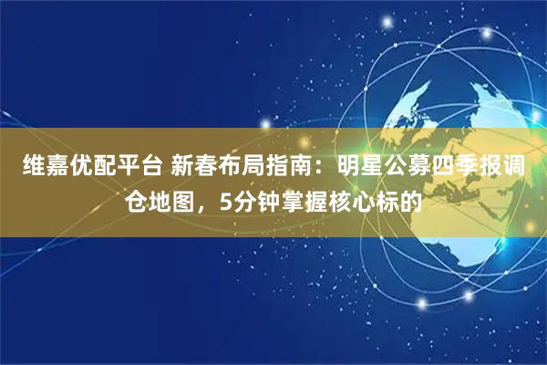 维嘉优配平台 新春布局指南：明星公募四季报调仓地图，5分钟掌握核心标的