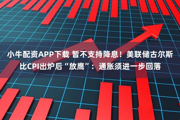 小牛配资APP下载 暂不支持降息！美联储古尔斯比CPI出炉后“放鹰”：通胀须进一步回落
